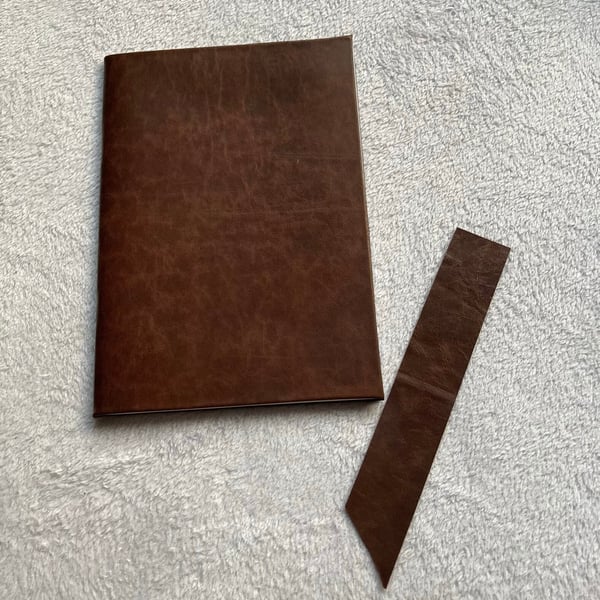 A5: Steampunk Antiqued Brown colour soft leather bound A5 sketchbook
