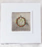 CHRISTMAS WREATH EMBROIDERED ECO PRINT CARD WINTER - Image 1