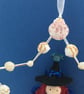 Sea Shell Witch Fairy In A Star Hanging Decoration, Halloween Witch - Image 6