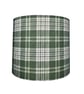 Handmade Sapling Green Shetland Tartan Check Cotton Fabric Lampshades - Image 1