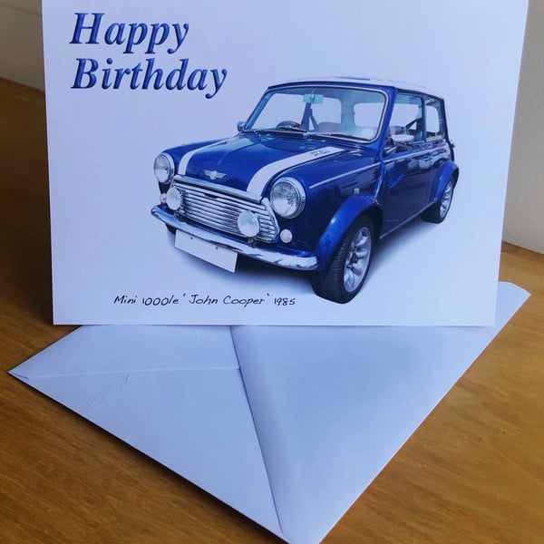 Mini1000le 'John Cooper' edition 1985- Greeting Cards for the Mini enthusiast