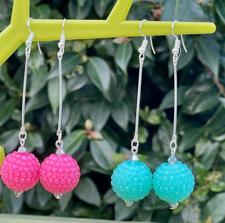 Silver glitter deals ball earrings