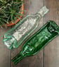 Handmade Fused Glass Recycled Wine Bottle Spiral Pattern Dish - Slumped Bottle - Image 2