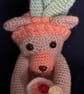Pineapple cocktail bear pale peach with moveable arms and a cocktail drink - Image 5