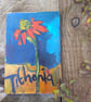 Still life flowers on wood - Image 1