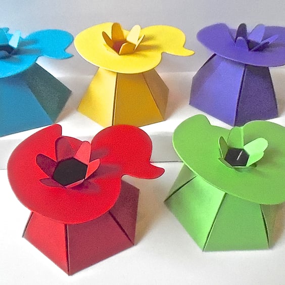 10 Duck Top Bright Favour Boxes. baby shower baby naming