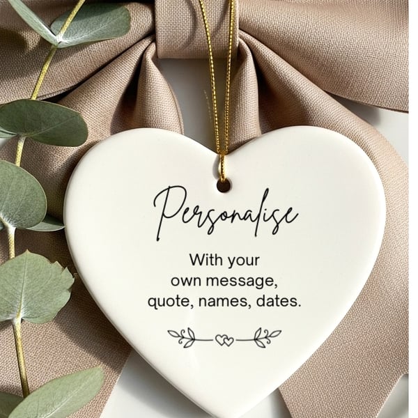 Personalised heart keepsake