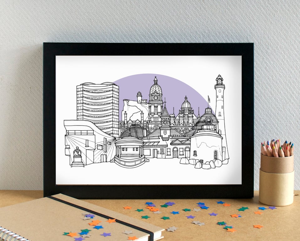 Eastbourne Skyline Art Print