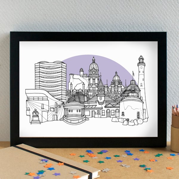 Eastbourne Skyline Art Print