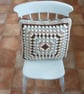  CUSHION  . Alpaca and wool blend. Super -soft . Crochet. ' Shoreline' . - Image 5