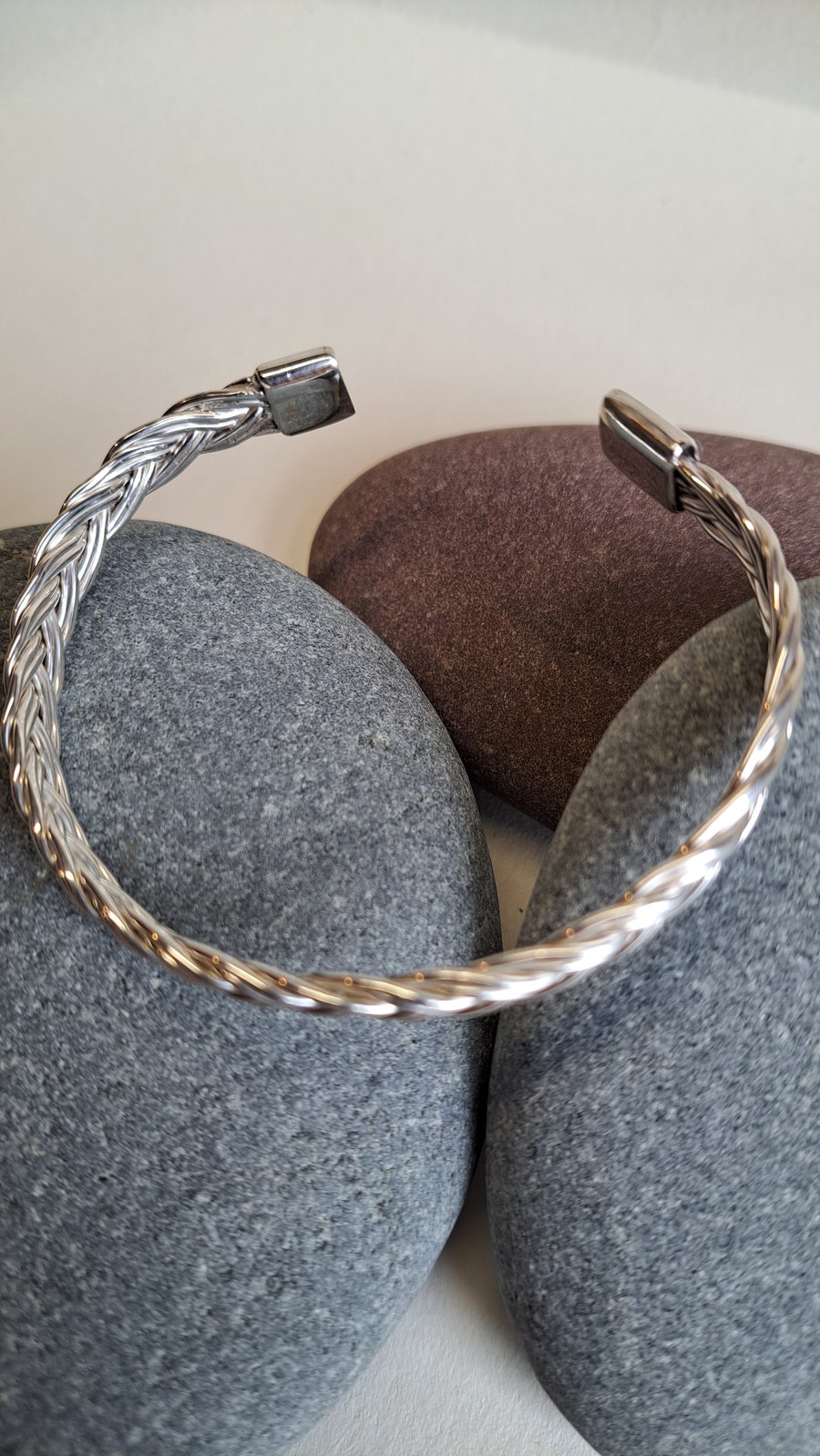 Sterling Silver Torque Cuff Bangle 10 strand Bracelet