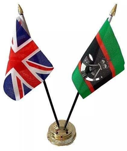 Rifles Regiment & Union Jack Friendship 2 Flag 12" Table Display