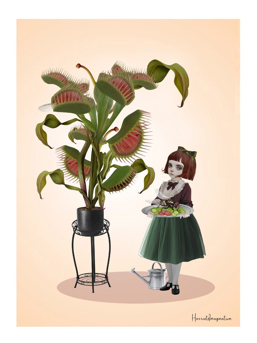 Creepy Cute Venus Flytrap Art Print