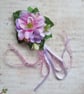 Pale Pink & Lilac Lavender Regency Flower Fascinator – Floral Cluster Hair Clip