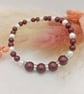 Earrings & Bracelet Set - Elderberry & White Jewellery Set - Bridal Jewellery  - Image 5