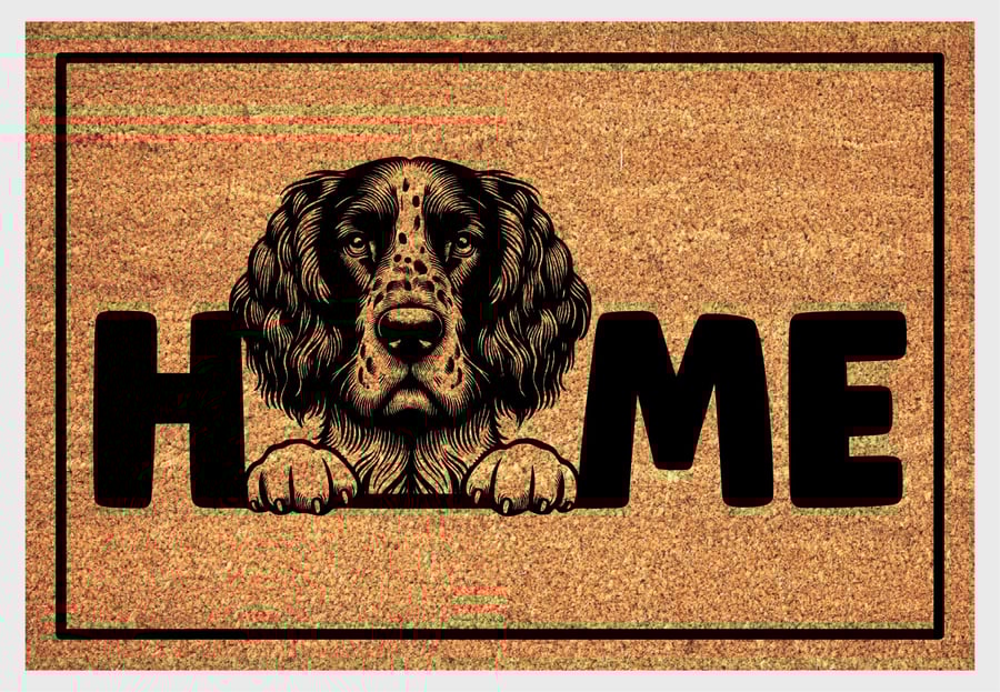 English Setter Home Door Mat No.2 - English Setter Welcome Mat - 3 Sizes