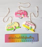 Retro Caravan Hanging Decoration, Hand painted, Handmade - Image 2