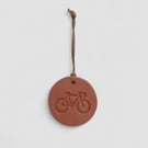 Bicycle Cycling Round Terracotta Hanging Aromatherapy Diffuser
