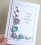 Personalised quilled 65th birthday card, handmade, any age, any name - Image 2