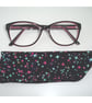 Glasses Sleeve Stars Spectacles Case No Fastening Pink Turquoise Gold Black - Image 1