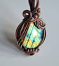 Natural Large Labradorite & Copper Pendant Necklace Gift Crystal Jewellery - Image 8