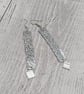  Aluminium Flat Rectangle Dangle Earrings with Diamond Pearl Beads - Image 3