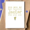 Funny "Favourite Doctor" Thank You Card