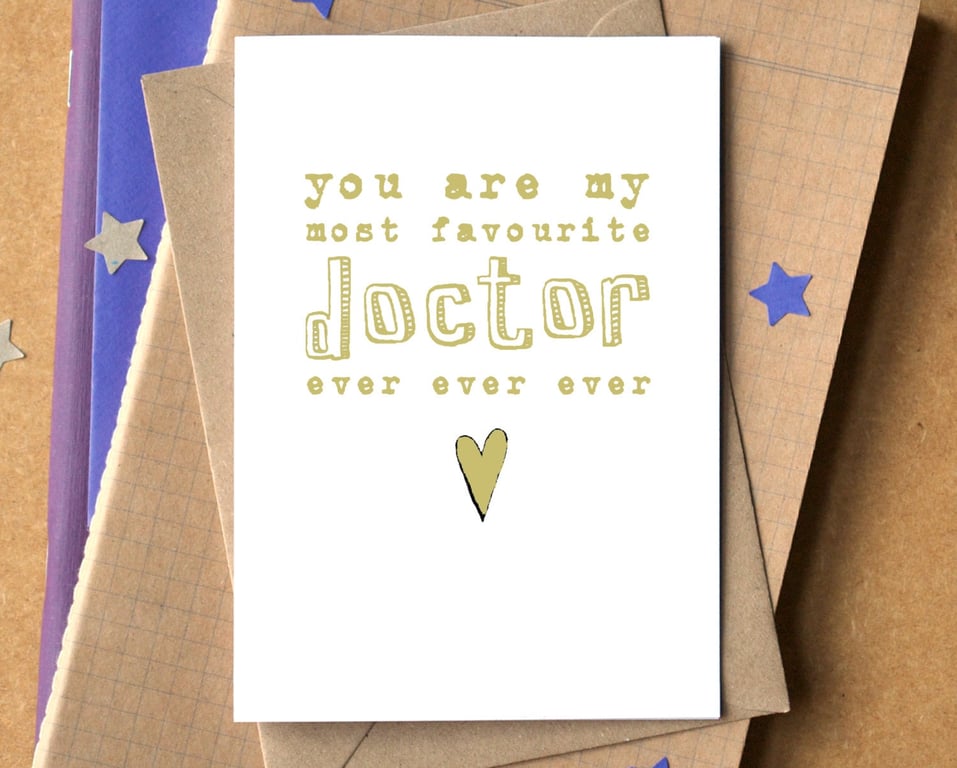 Funny "Favourite Doctor" Thank You Card