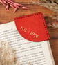 Personalised Leather Corner Bookmark – Handmade Italian Leather Page Marker