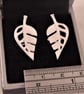 Leaf Cufflinks, Silver Nature Jewellery, Handmade Wildlife Gift for Him - Image 4