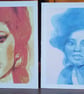 Famous Faces - Amy Winehouse, Diana Ross, Bruce Springsteen, Bob Marley 4 cards