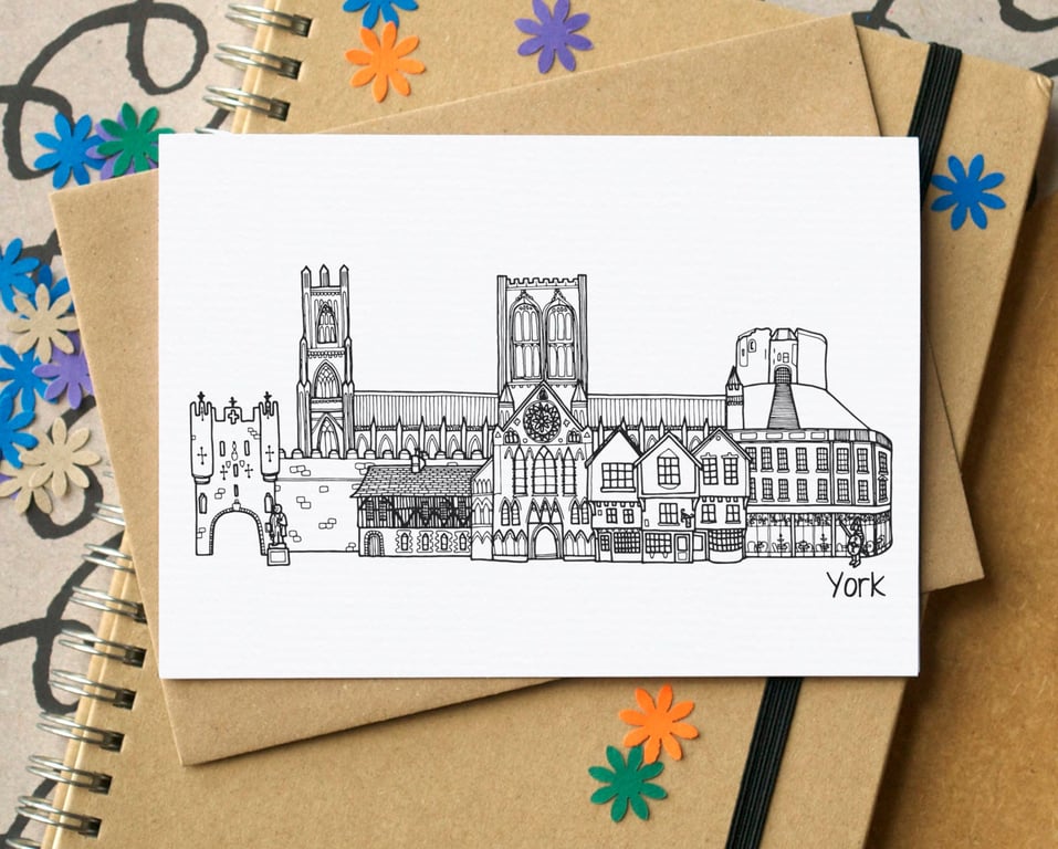 York Skyline Greetings Card
