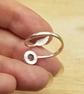 Blue lace agate leaf ring. 925 sterling silver. Size N - Image 4