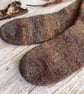 Hand Spun Hand Knitted Autumn Wool Socks - Image 2