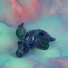 Tiny Elemental Night Dragon 'Heaven' OOAK Sculpt by artist Ann Galvin