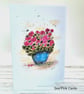 Geranium Blank Card - 3D, decoupage card, original art, birthday, thanks  - Image 4