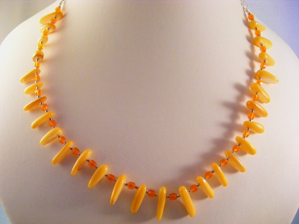 Orange Shell Necklace