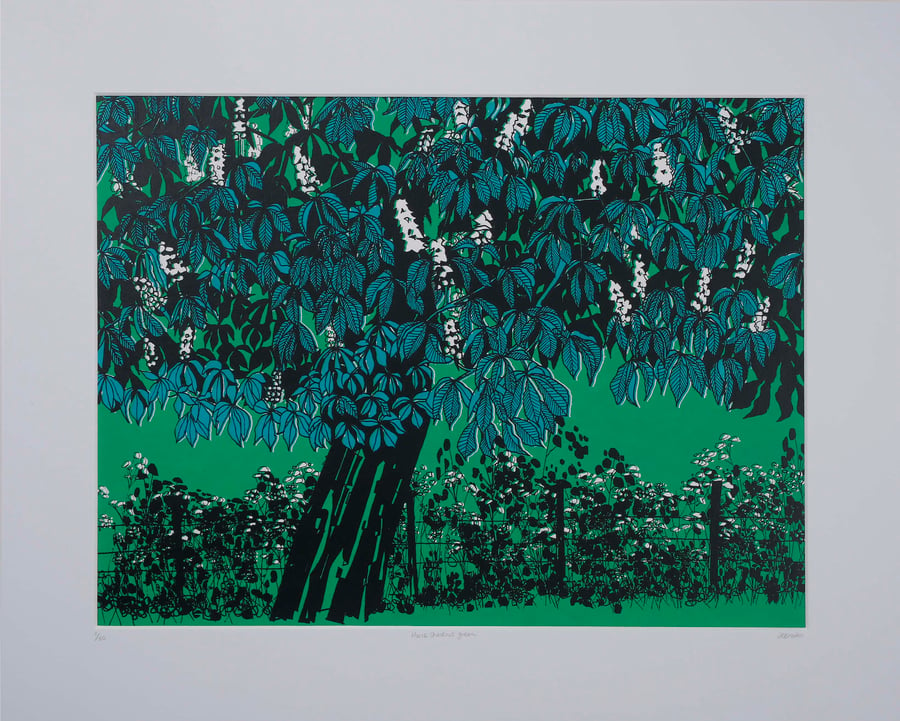 Horse Chestnut Green, original hand-pulled screen print