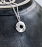 Sterling Silver Black Sapphire pendant, Handmade Urban GEMSTONE Jewellery