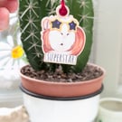 Wooden Guinea Pig SUPERSTAR Keyring