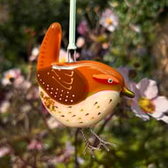 Fused glass Jenny Wren