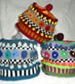 Circles and Bobbles Multicoloured Hat Pattern PDF Knitting Pattern. 3 sizes. - Image 1