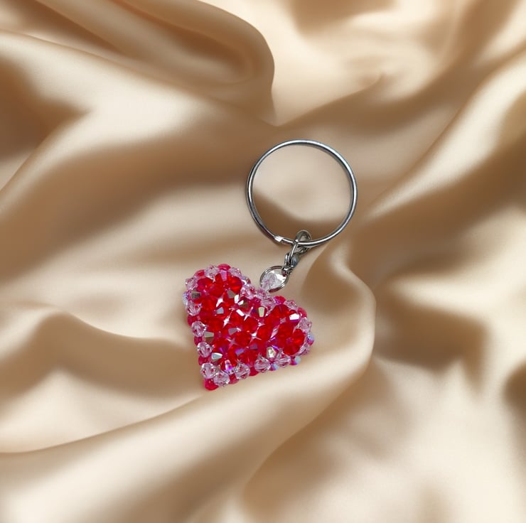 Swarovski sales heart keyring