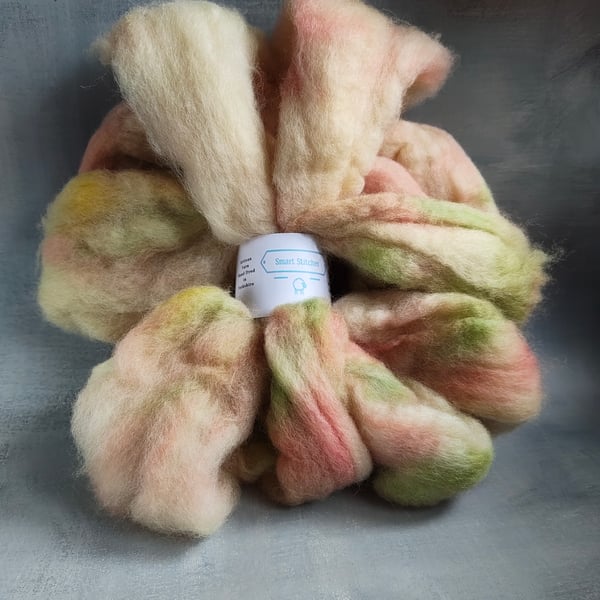 Yellow, Pink and Green British Wool Braid