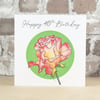 Birthday Card Rose - Personalised with any Birthday age