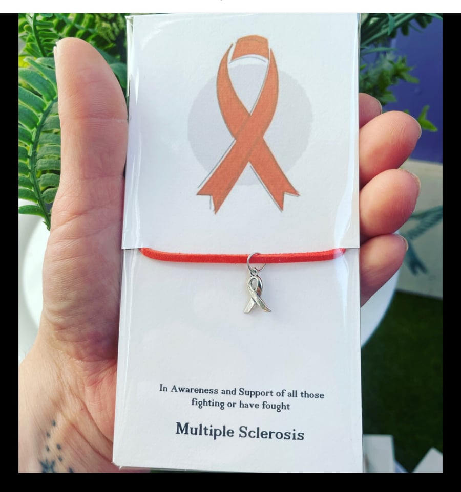 In awareness and support of multiple sclerosis wish bracelet gift bracelet