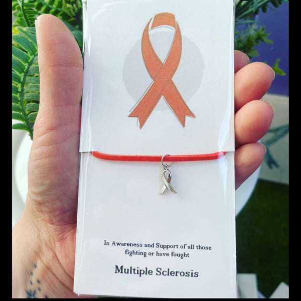 In awareness and support of multiple sclerosis wish bracelet gift bracelet