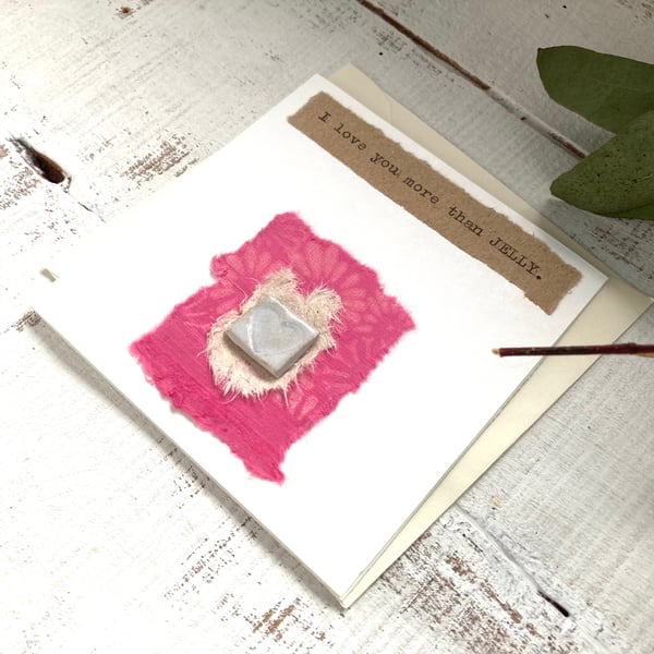 Hand made mini ceramic card, birthday, valentines, anniversary, wedding 