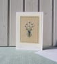 Lazy Daisies hand-stitched card - Image 1