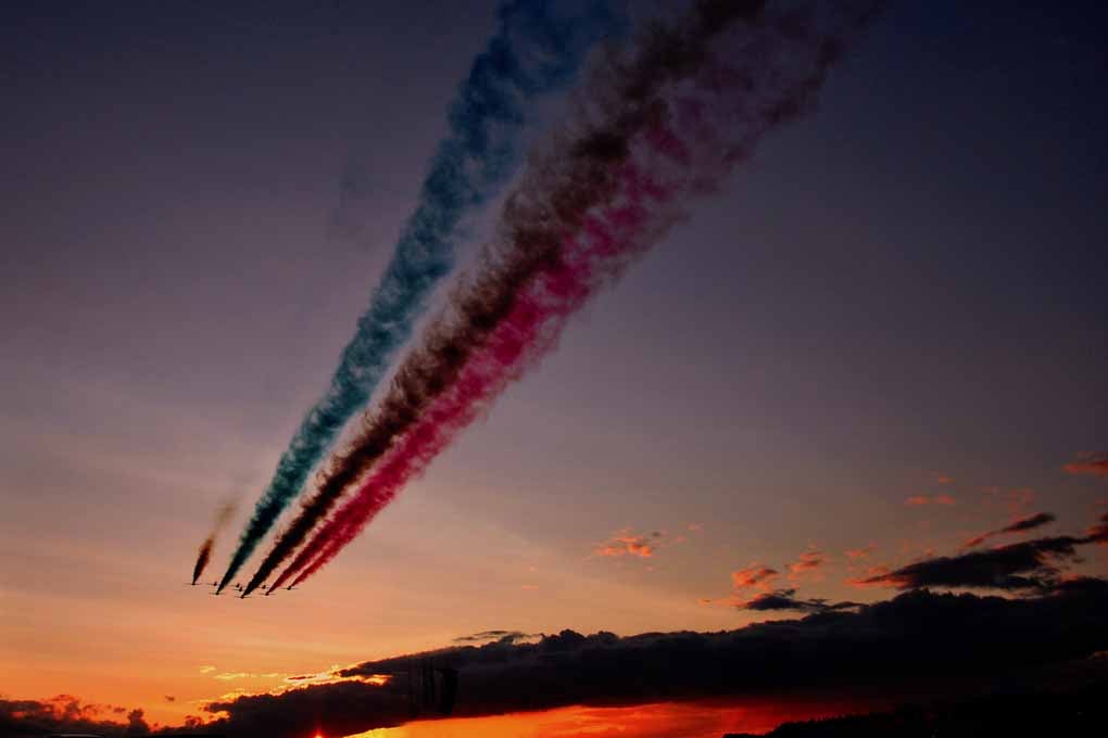 Red Arrows Display Team In Formation UK Photograph Print
